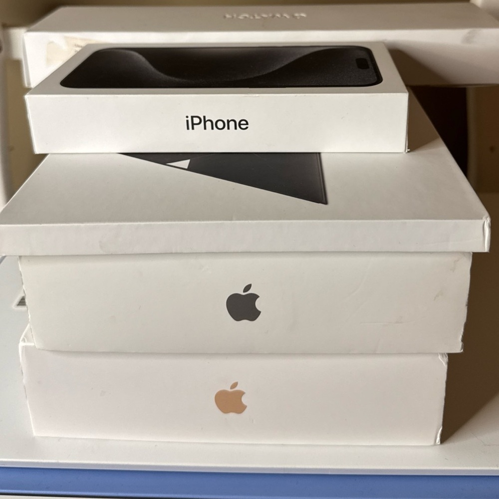 Apple Lot of  5 Empty Boxes iPhone iPad Apple Watch Keyboard BOXES ONLY